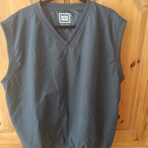 House Of Scotland Golf Men's Blue V-Neck Vest Size L Pockets Back Logo EUC